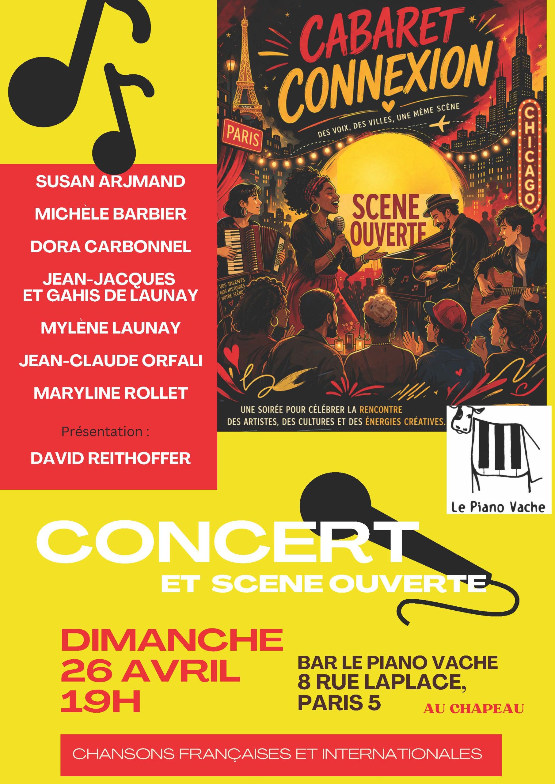 Concert et scène ouverte au Piano Vache à Paris